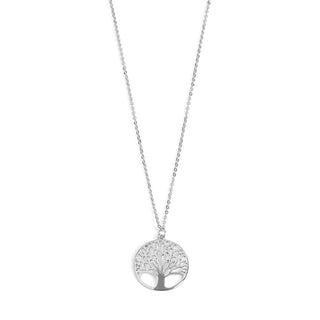 Silver Family Tree Necklace - Silver