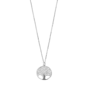 Silver Family Tree Necklace - Silver