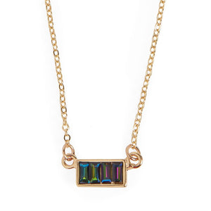 Colorful AB Necklace - Gold - Final Sale - Gold
