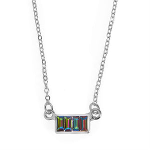 Colorful AB Necklace - Silver - Final Sale - Silver