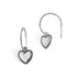 Rope Detail w/ Dangle Heart - Silver