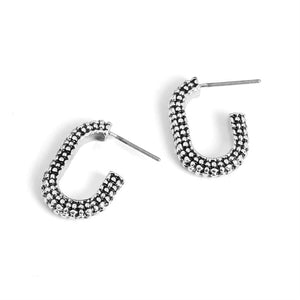 Studded Oval - Silver