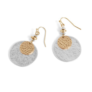 Two-Toned Double Hoop Dangle - Mixed