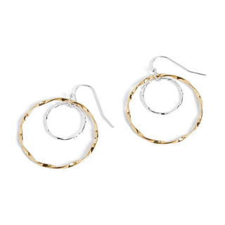 Wavy Double Hoop - Mixed Metal - Mixed