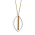 Silver Teardop w/ Gold Bar Necklace - Final Sale