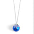 Christmas Bulb Necklace - Blue Snowflake