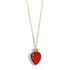 Red Light Bulb Necklace - Gold