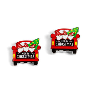 Holiday Truck Earrings - Final Sale - Red