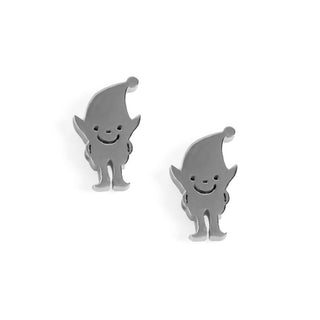 Metal Gnome Earrings - Silver - Final Sale - Silver