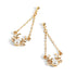 Rhombus Reindeer Earrings w/ Pearl - Gold - Final Sale