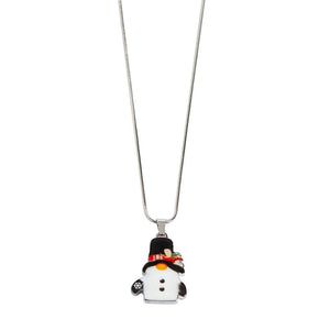 Snowman Gnome Necklace - Final Sale - Black/Blue