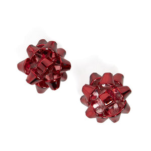 Bow Earring - Red