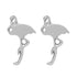 Stud Flamingo Earrings - Silver - Final Sale
