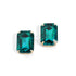 Octagon Jewel Earring - Green