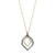 Pointed Teardrop Dangle Necklace - Mixed Metal