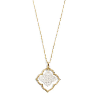 Dangle Pass Through Necklace - Mixed Metal