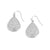 Silver Flower Drop Earrings - Silver