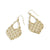Gold Lattice Teardrop Earrings - Gold