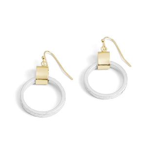 Hang On Hoop Earrings - Mixed Metal