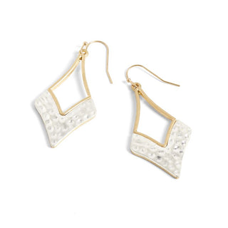 Point Earrings - Mixed Metal