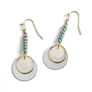 Turquoise Linear Drop Disc - Turquoise