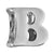 Letter B Charm - Silver