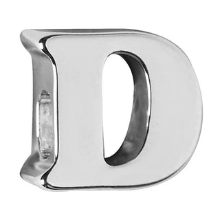 Letter D Charm - Silver