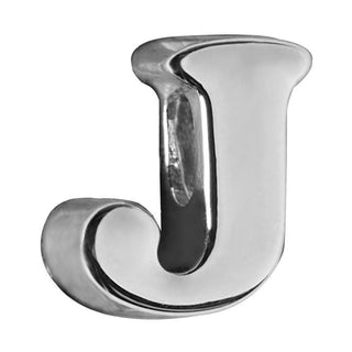 Letter J Charm - Silver