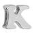 Letter K Charm - Silver