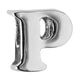 Letter P Charm - Silver