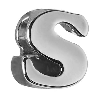 Letter S Charm - Silver