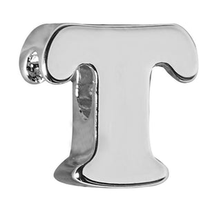 Letter T Charm - Silver