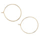 Charm Bar Hoop Earrings - Gold