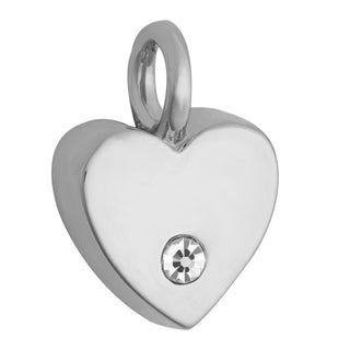 Heart Dangle Charm - Silver