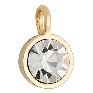 Clear Dangle Charm - Gold