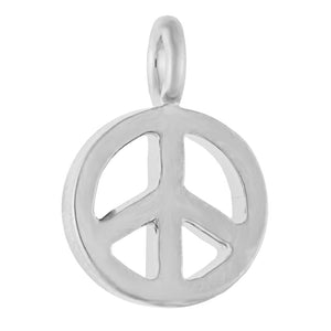 Charm - Peace Sign - Silver